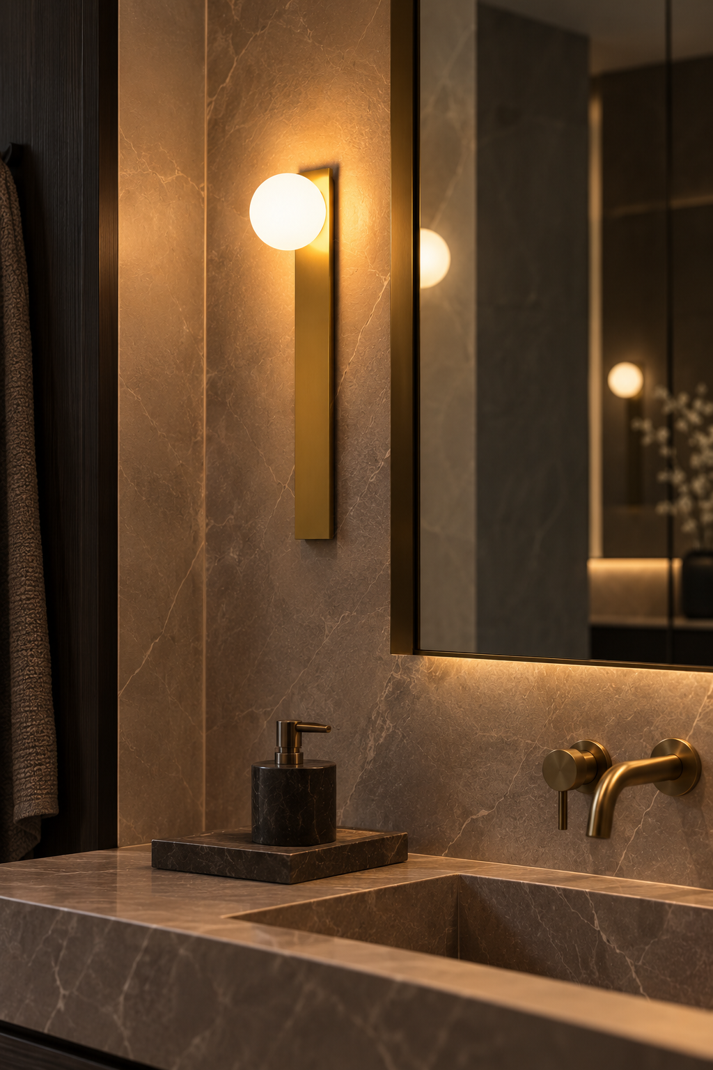 Wall lamp Nova in gold