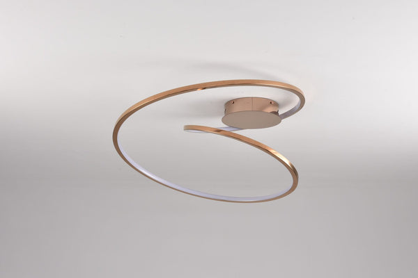 Plafondlamp Spiral - plafondlamp met bronzen ringvormig ontwerp