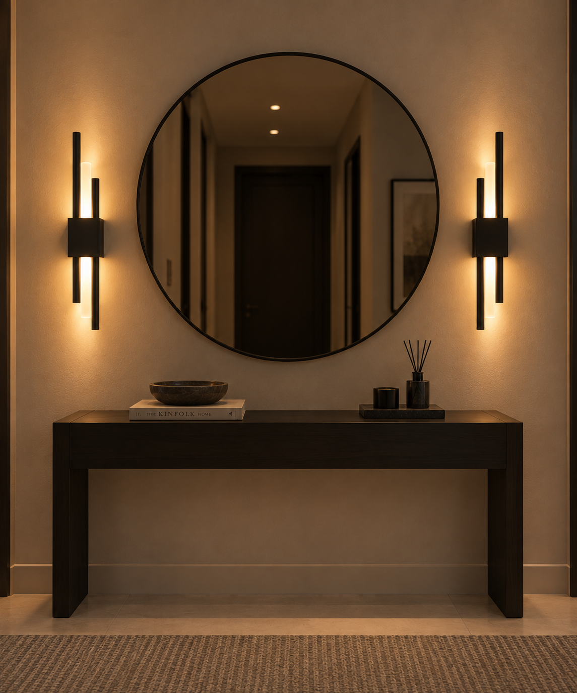 Wandlamp Zenith in zwart, detailfoto