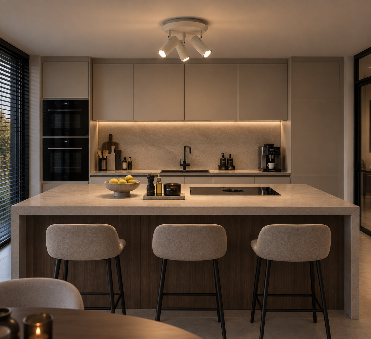 Plafondlamp Flush beige