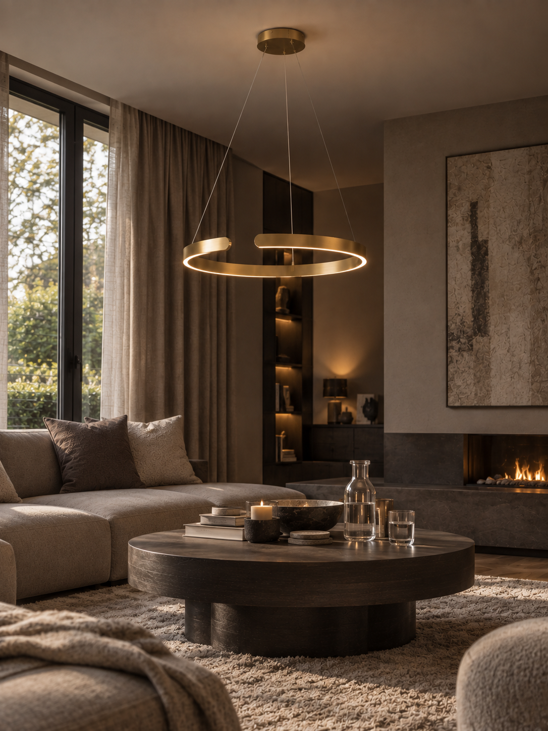 Hanglamp Aura goud