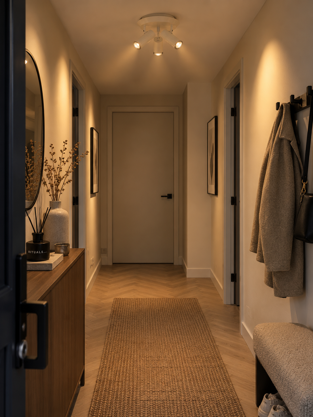 Plafondlamp Flush beige