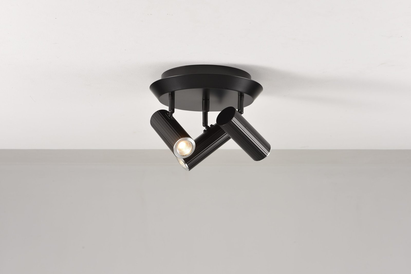 Plafondlamp Flush in zwart