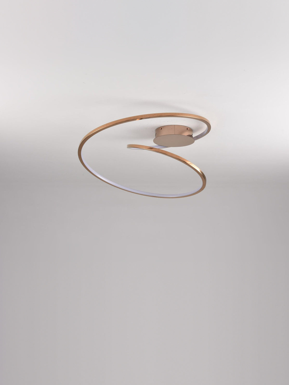 Plafondlamp Spiral met gebogen lichtring