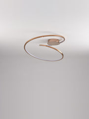 Plafondlamp Spiral met gebogen lichtring