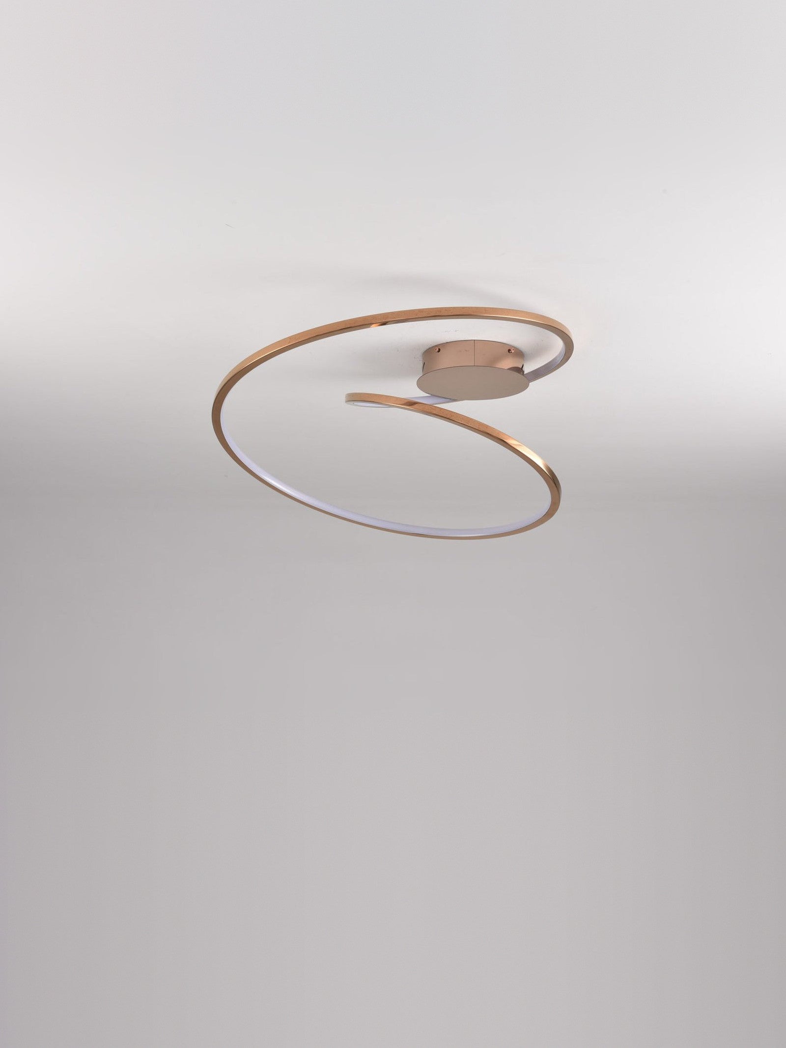 Plafondlamp Spiral met gebogen lichtring